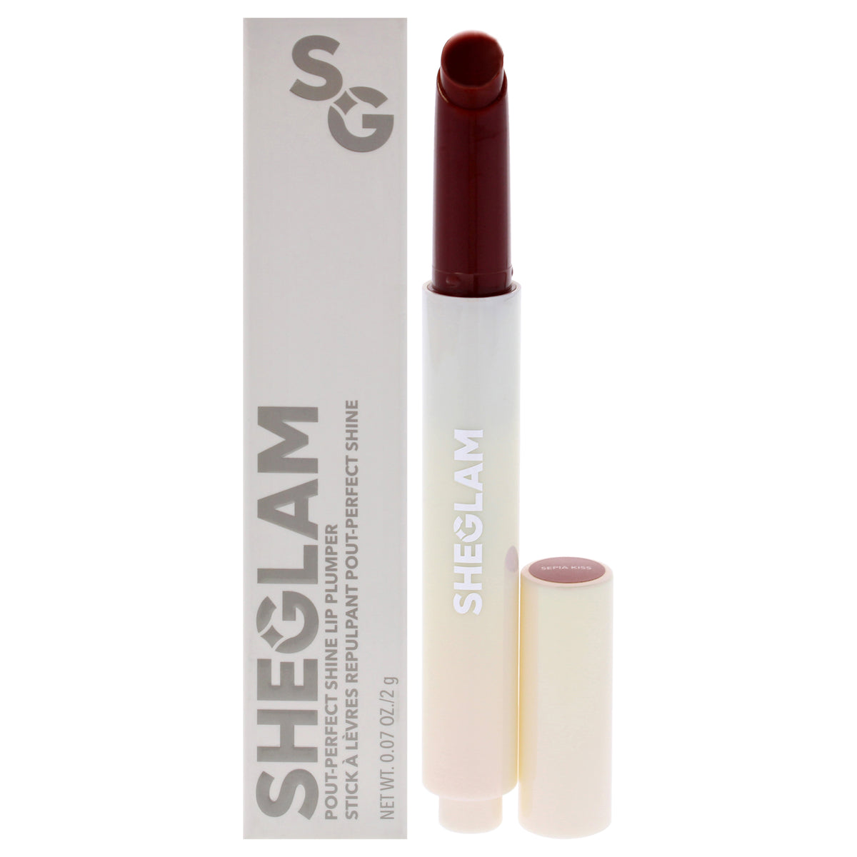 Sheglam Pout-Perfect Shine Lip Plumper - Sepia Kiss Women's Lipstick 0.07 FL OZ | 2 ML