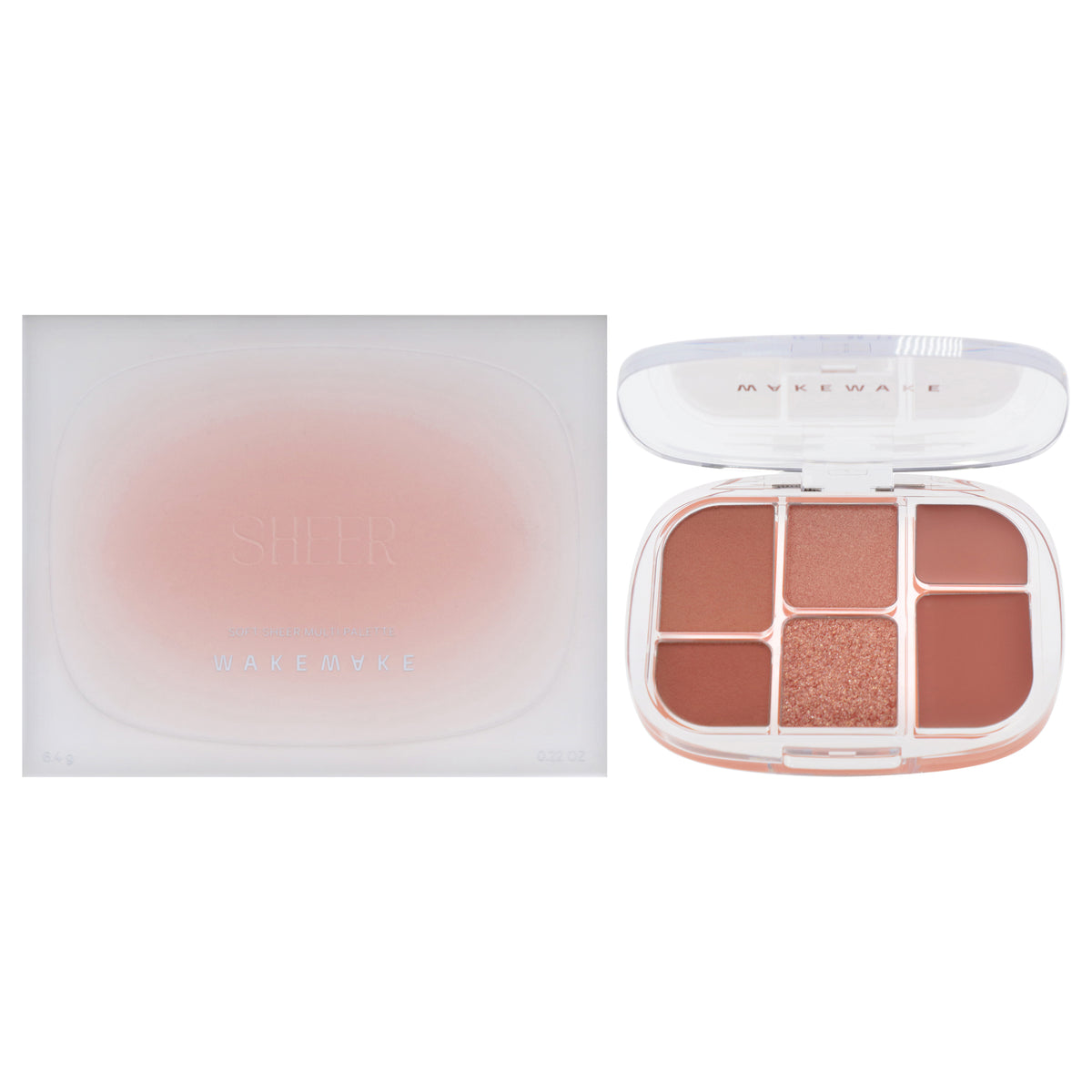 Wakemake Soft Sheer Multi Palette 01 Coral Hertz Women's Makeup Palettes 0.22 OZ | 6.2 G