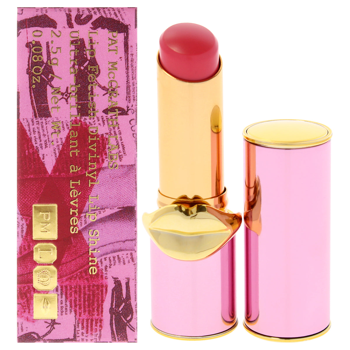 Pat McGrath Labs Lip Fetish Divinyl Lip Shine Boudoir Rose Women's Lipstick 0.08 FL OZ | 2.4 ML