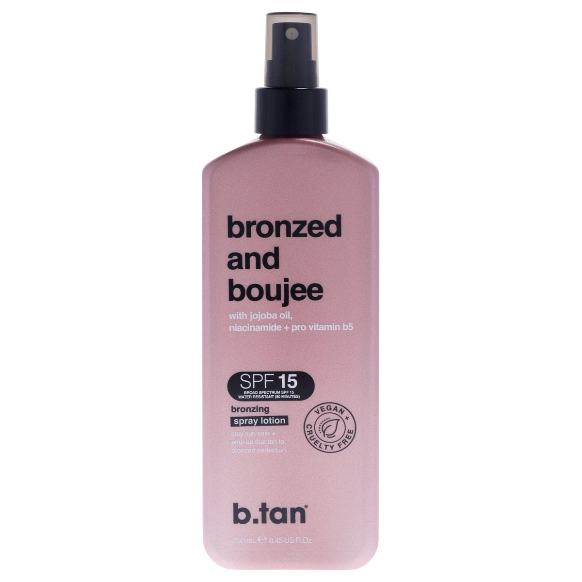 B.Tan Bronzed and Boujee Spray Lotion SPF 15 Women's Tanning Oils & Lotions 8.45 FL OZ | 250 ML