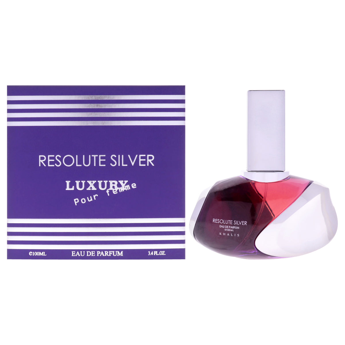 Khalis Luxury Collection - Resolute Silver for Women's Eau de Parfum 3.4 FL OZ | 100 ML