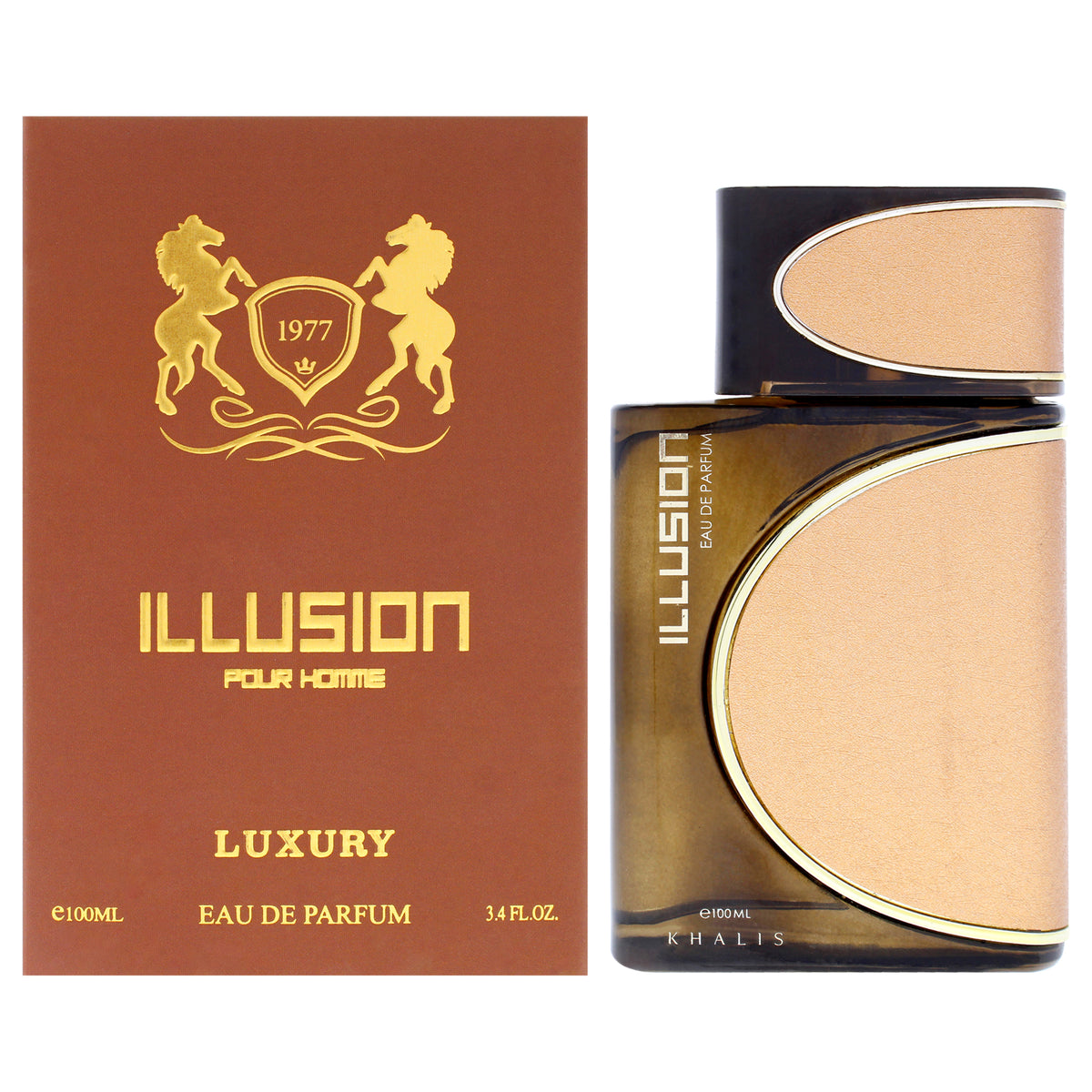 Khalis Luxury Collection - Illusion for Men's Eau de Parfum 3.4 FL OZ | 100 ML