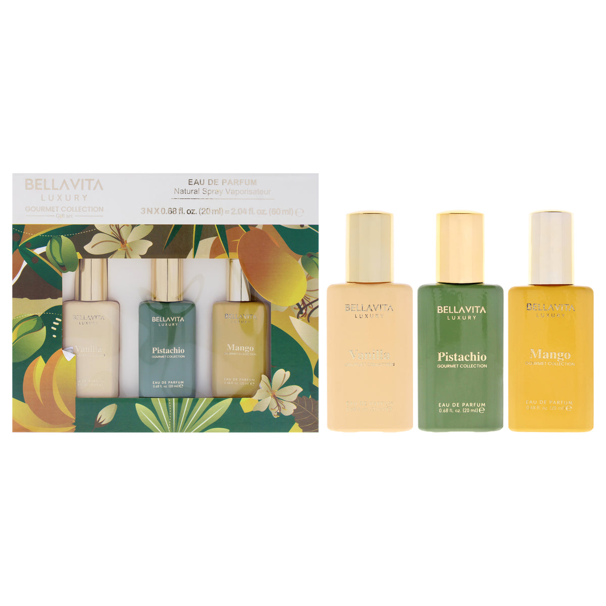 Bellavita Gourmet Collection Gift Set Unisex Personal Fragrance Sets 3.0 FL OZ | 90 ML