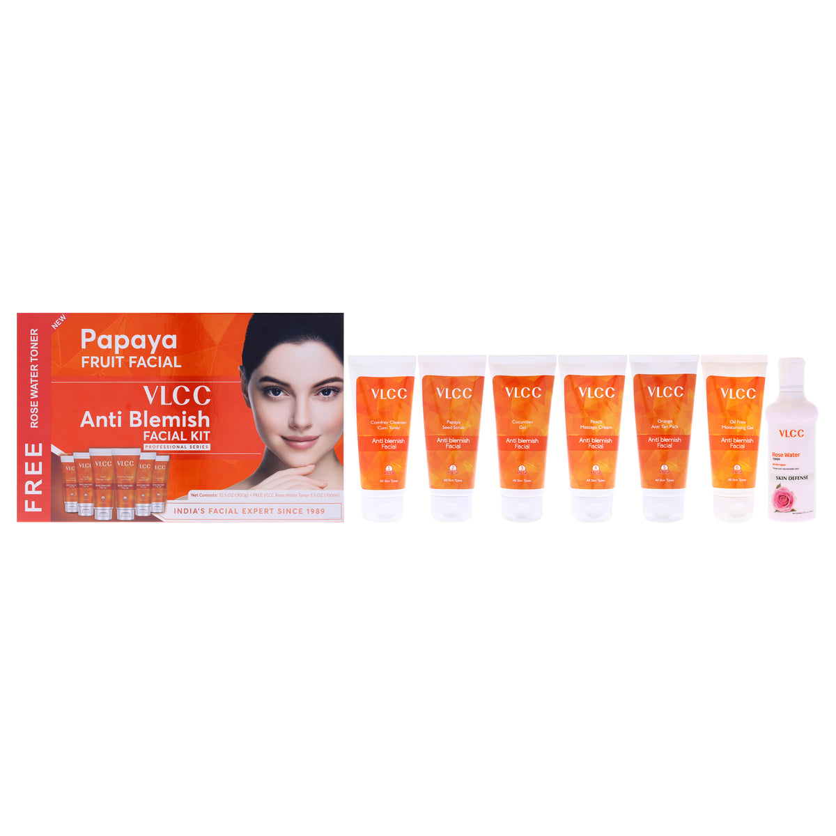 VLCC Anti Blemish Facial Kit for Women's Face Care Sets & Kits 7 OZ | 200 ML