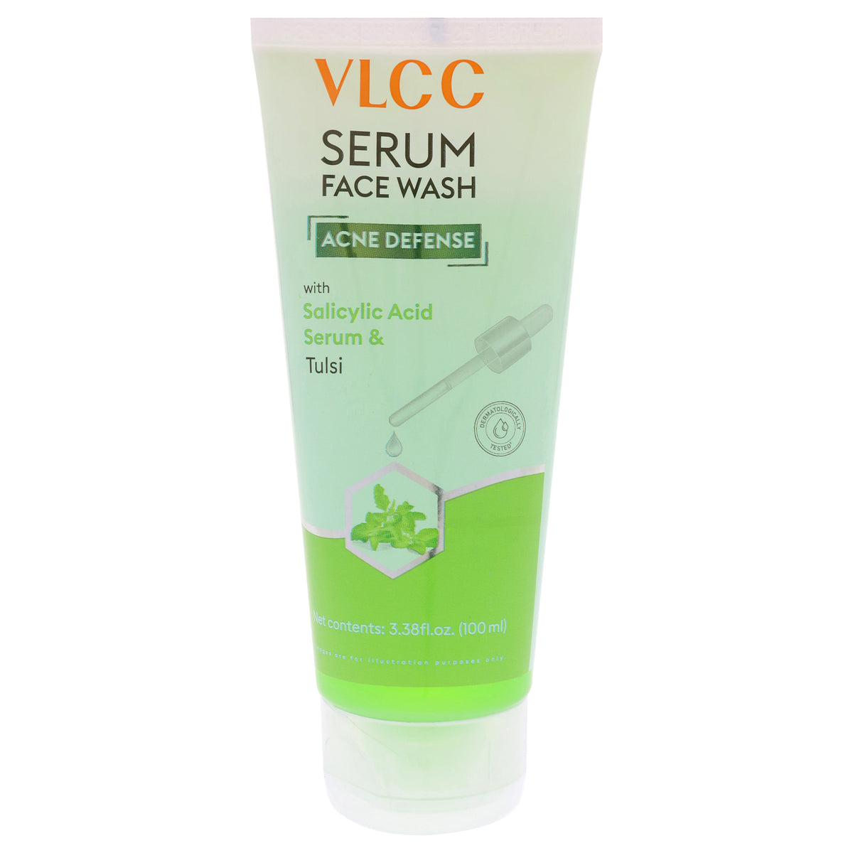 VLCC Acne Defense Serum Face Wash - Tulsi Unisex Face Cleansers 3.38 FL OZ | 100 ML