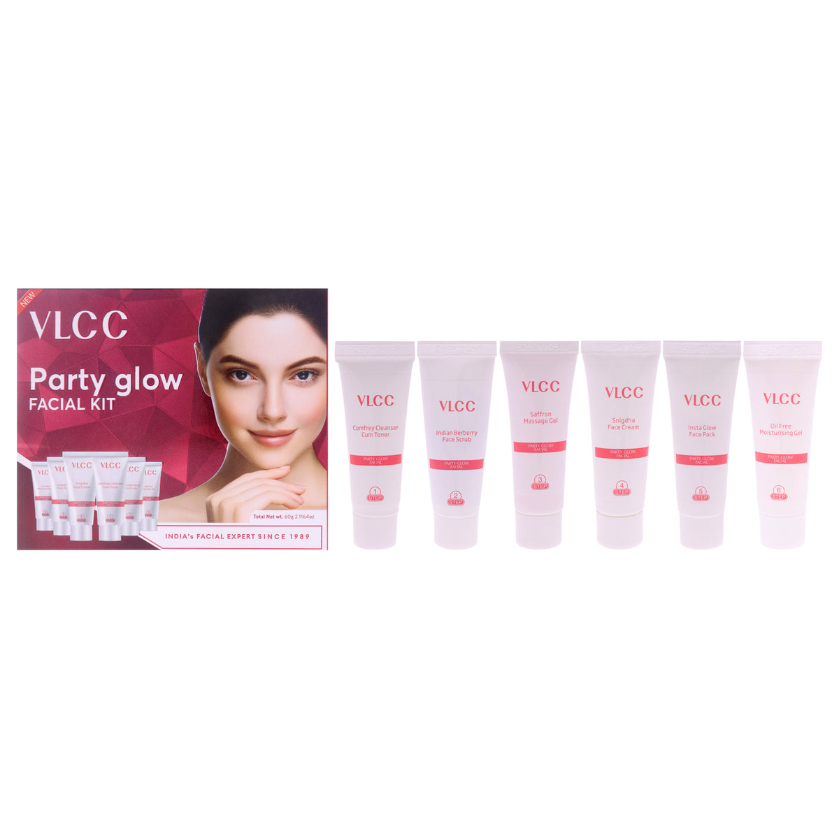 VLCC Party Glow Facial Kit Women's Face Care Sets & Kits 0.35 OZ | 10 G