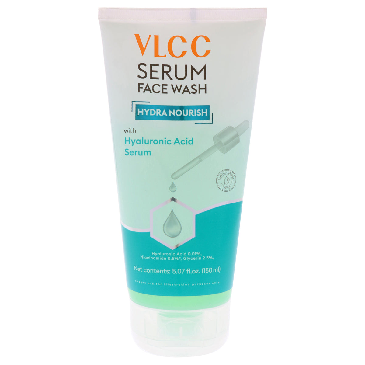 VLCC Hydra Nourish Serum Face Wash - Hyaluronic Acid Unisex Face Cleansers 5.07 FL OZ | 150 ML
