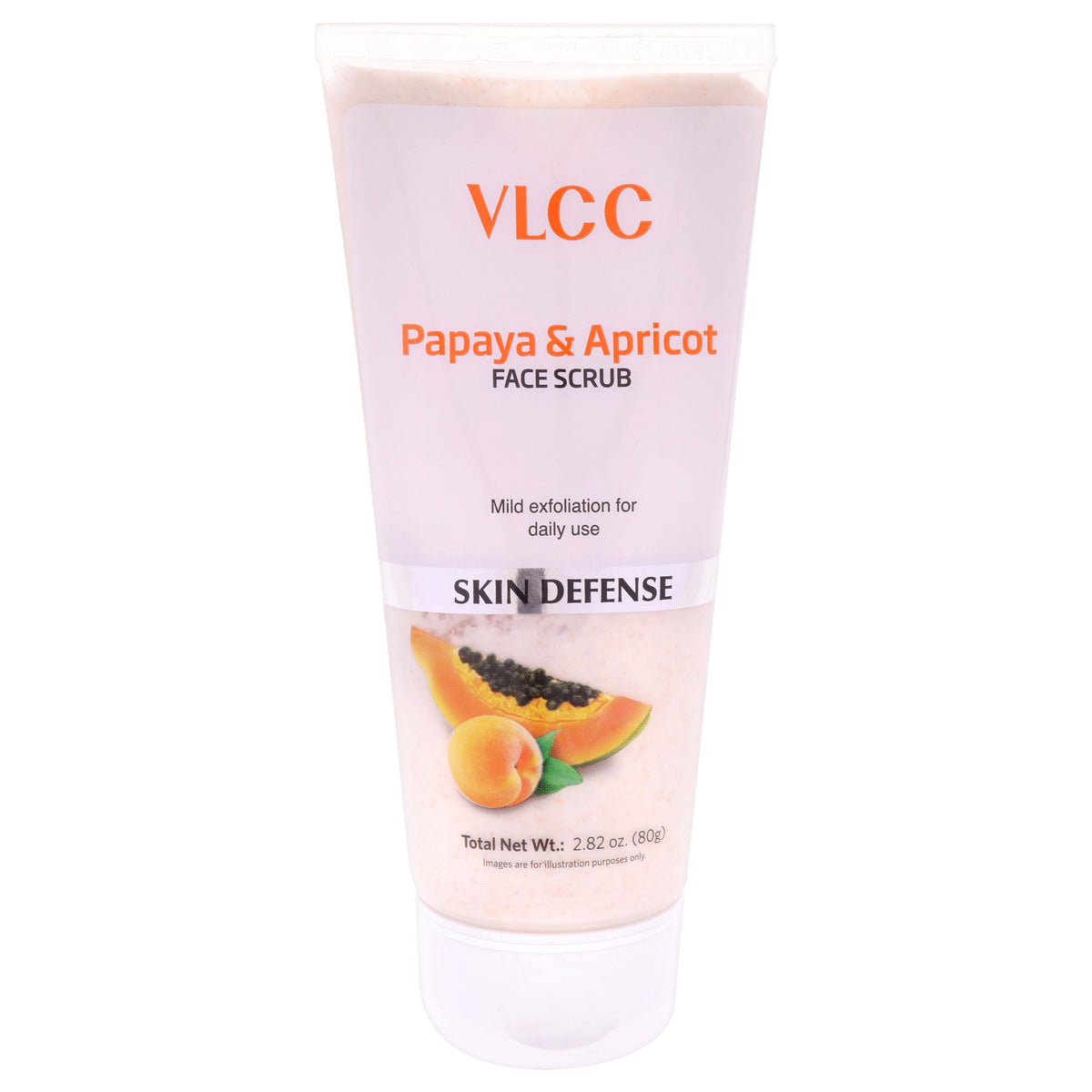 VLCC Skin Defense Face Scrub Papaya and Apricot Women's Face Polishes & Scrubs 2.82 OZ | 80 G