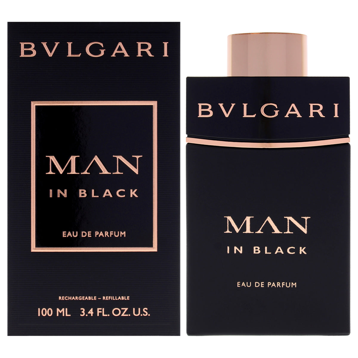 Bvlgari Man In Black Men's Eau De Parfum (Refillable) 3.4 FL OZ | 100 ML