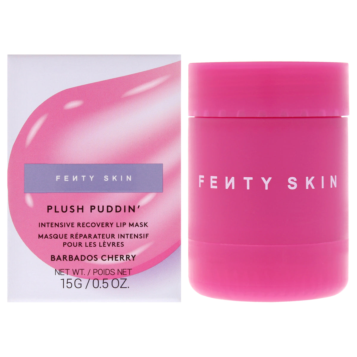 Fenty Beauty Plush Puddin Intensive Recovery Lip Mask - Barbados Cherry Women's Lip Night Treatments 0.5 FL OZ | 15 ML