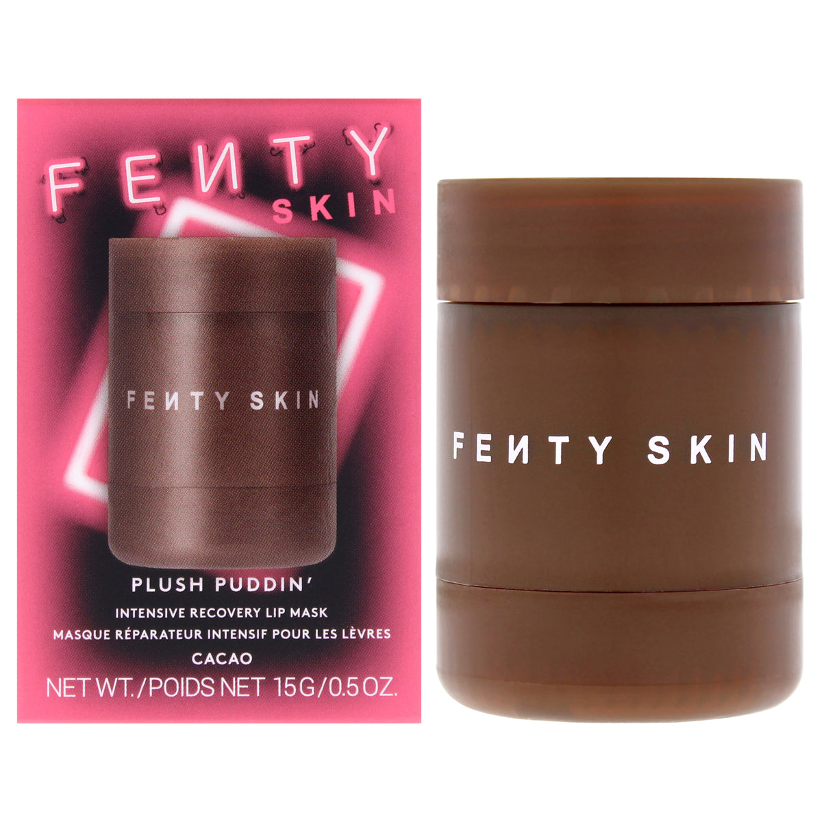 Fenty Beauty Plush Puddin Intensive Recovery Lip Mask - Cacao Women's Lip Night Treatments 0.5 OZ | 15 ML