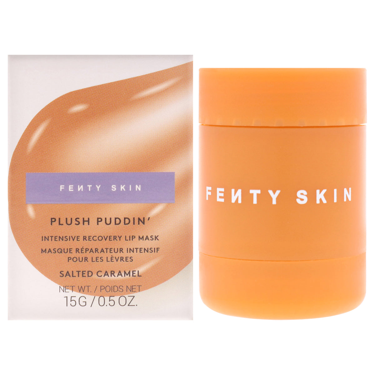 Fenty Beauty Plush Puddin Intensive Recovery Lip Mask - Salted Caramel Women's Lip Night Treatments 0.5 OZ | 15 ML