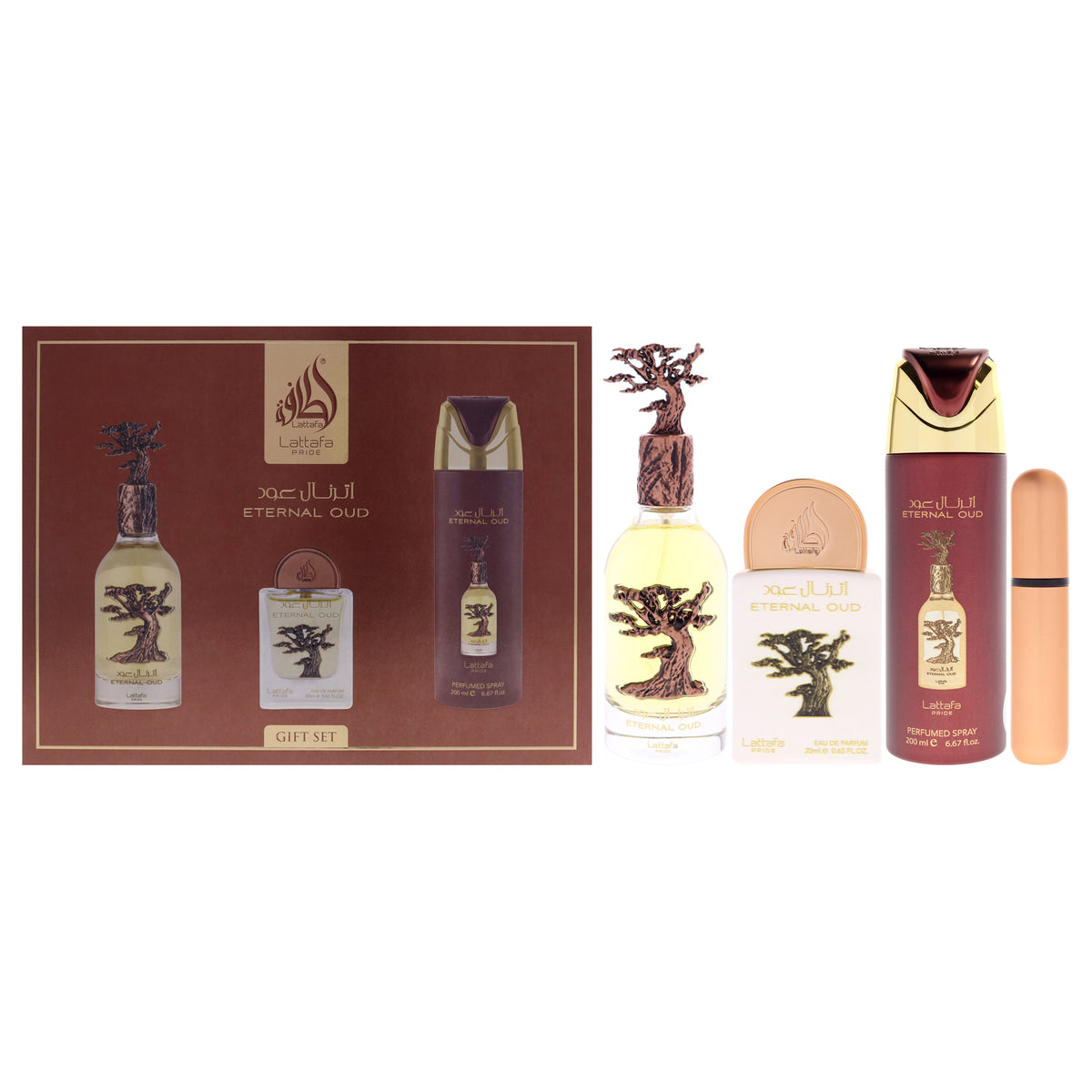 Lattafa Pride - Eternal Oud Men's 3 Pc Gift Set Personal Fragrance Sets 3.4 FL OZ | 100 ML