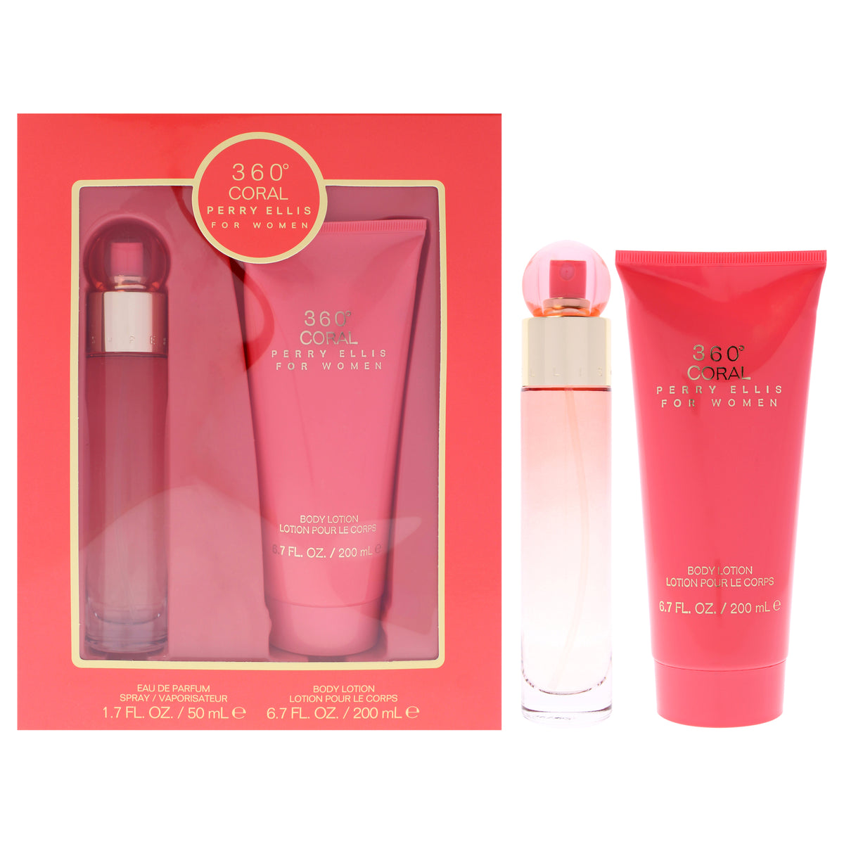Perry Ellis 360 Coral for Women's Eau De Parfum Personal Fragrance Sets