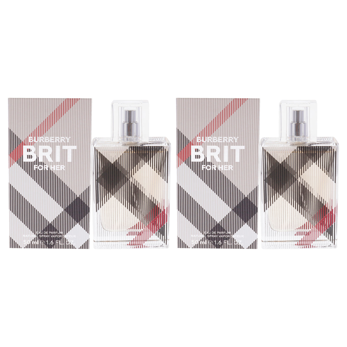 Burberry Brit for Women's - Pack of 2 - Personal Fragrance Sets 1.7 FL OZ | 50 ML