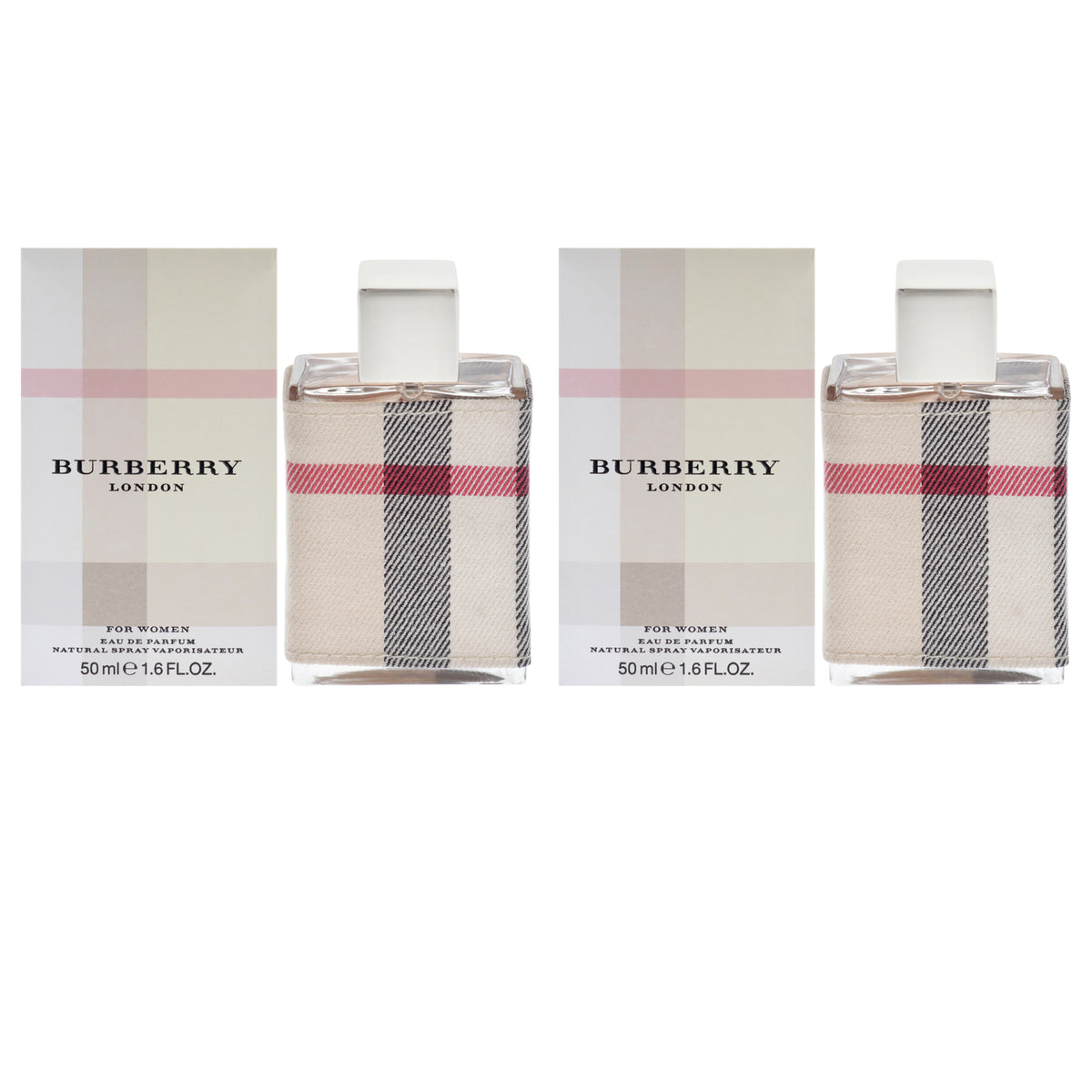 Burberry London for Women's Eau De Parfum Spray - Pack of 2 Personal Fragrance Sets 1.6 FL OZ | 50 ML