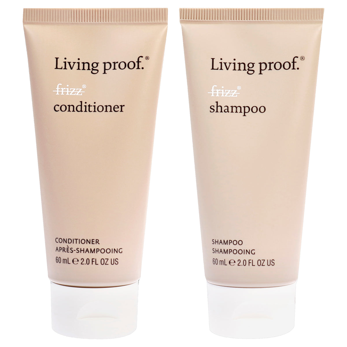 Living Proof No Frizz Shampoo and Conditioner Kit Unisex Shampoo & Conditioner Sets 2 OZ | 60 ML