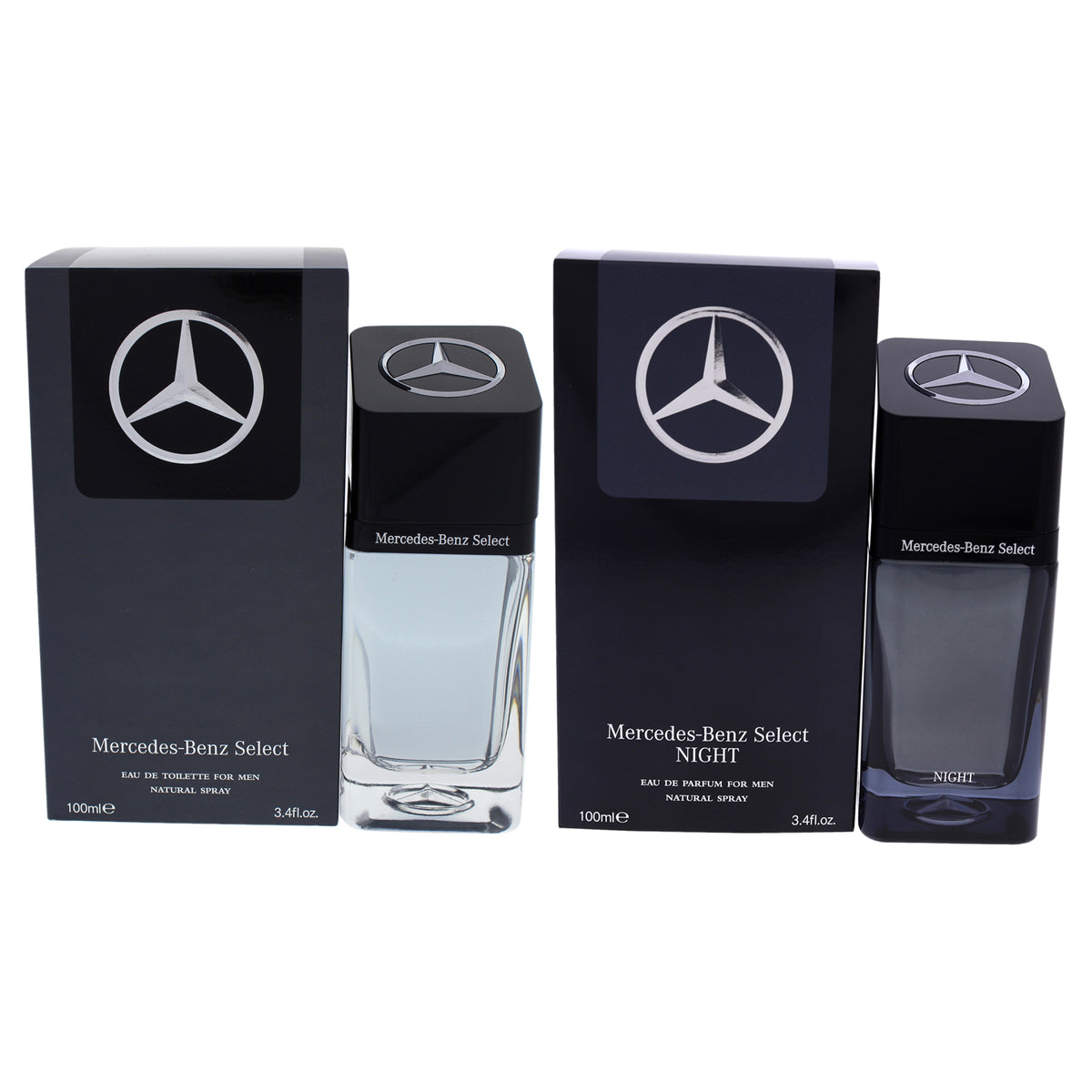 Mercedes-Benz Select and Select Night Kit Men's Personal Fragrance Sets 3.4 FL OZ | 100 ML