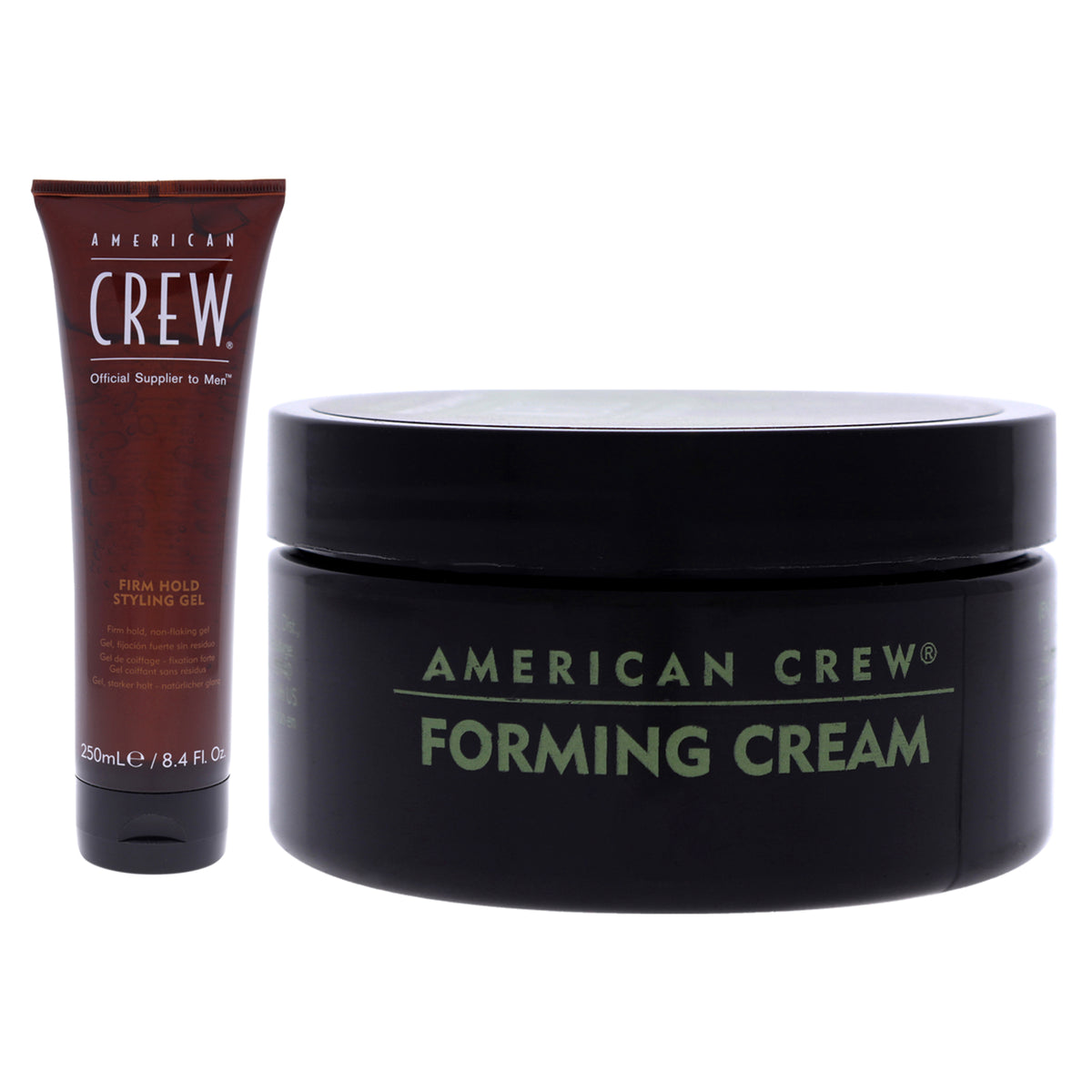American Crew Firm Hold Gel and Forming Cream Kit Men's Hair Treatment Sets & Kits 8.4 FL OZ | 248 ML