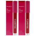 ModelCo Lip Lacquer - Iconic Red - Pack of 2 Women's Makeup Sets 0.17 FL OZ | 5 ML
