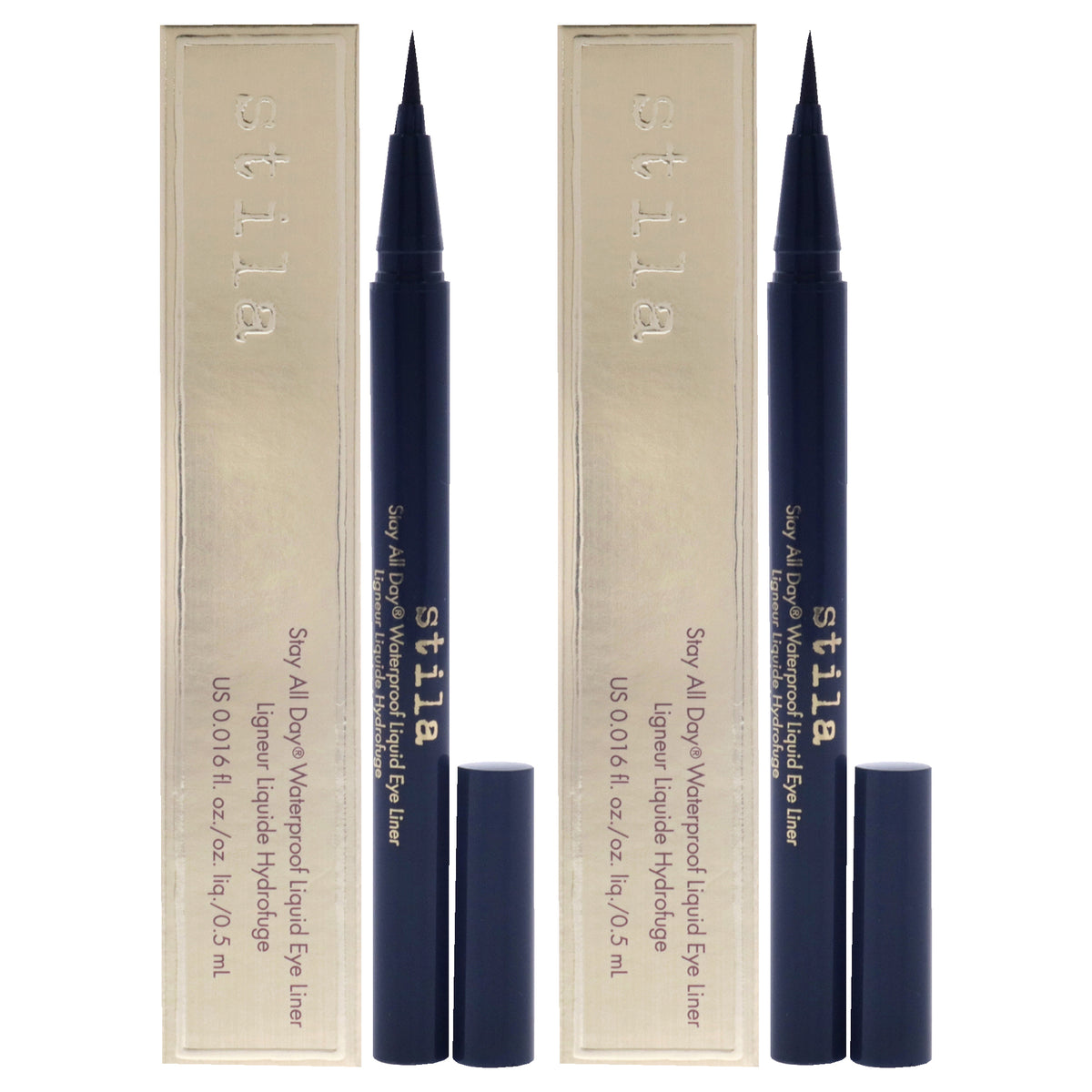 Stila Stay All Day Waterproof Liquid Eye Liner - Midnight Women's Makeup Sets 0.016 FL OZ | 0.5 ML