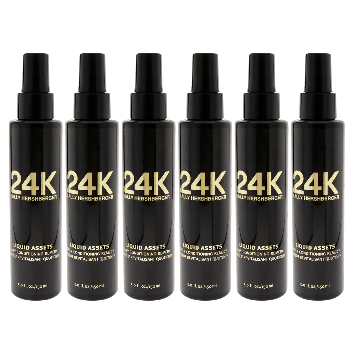 Sally Hershberger 24K Liquid Assets Daily Remedy Conditioning - Pack of 6 Unisex Hair Treatment Sets & Kits 5 OZ | 148 ML