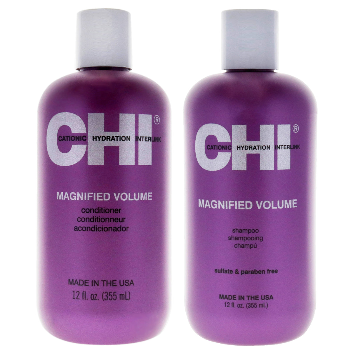 CHI Magnified Volume Conditioner and Shampoo Kit Unisex Shampoo & Conditioner Sets 12 FL OZ | 355 ML