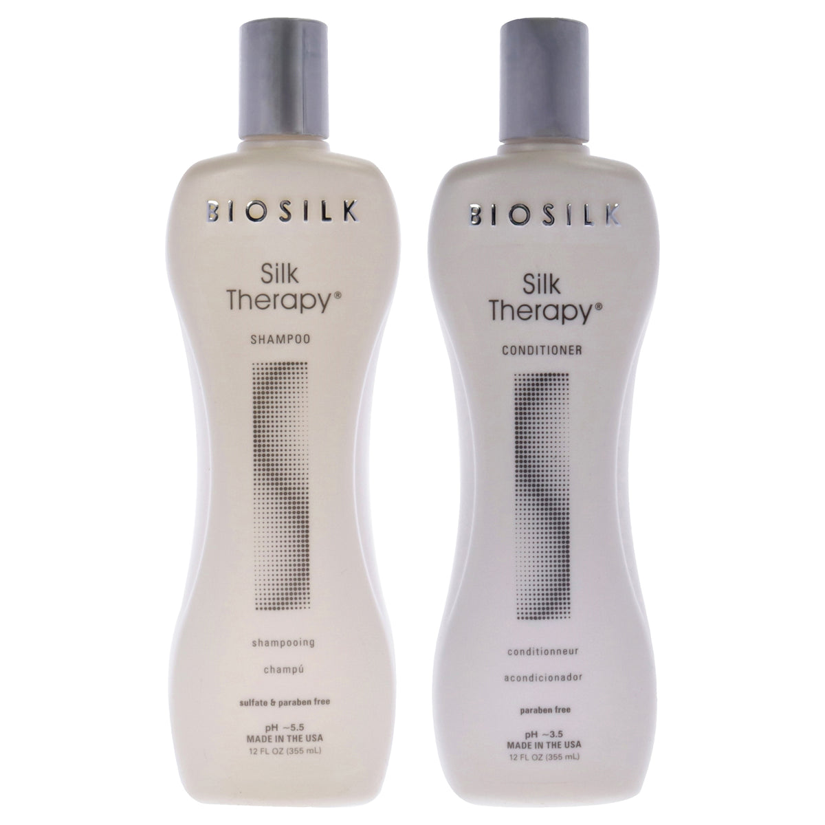 Biosilk Silk Therapy Shampoo and Conditioner Kit Unisex Shampoo & Conditioner Sets 12 FL OZ | 355 ML