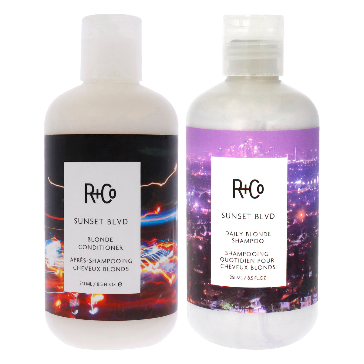 R+Co Sunset Blvd Blonde Shampoo and Conditioner Kit Unisex Shampoo & Conditioner Sets 8.5 FL OZ | 250 ML