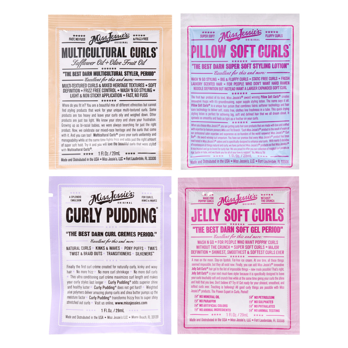 Miss Jessies Pillow Soft Curls with Jelly Soft Curl and Multi Cultural Curls-Curly Pudding Kit Unisex Hair Treatment Sets & Kits