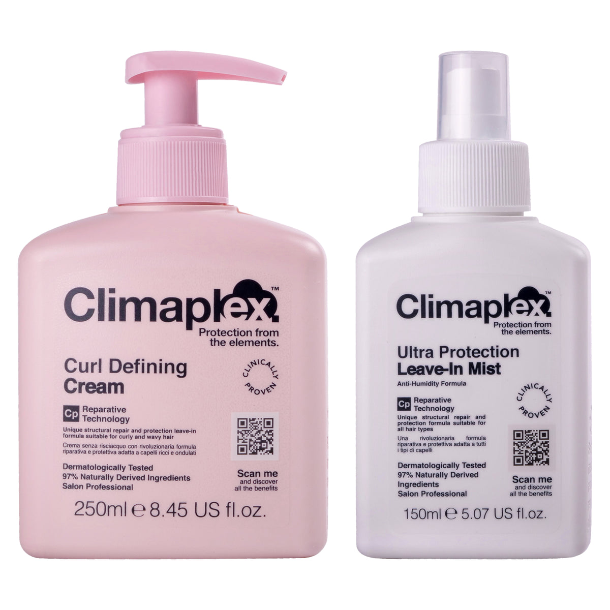 Climaplex Curl Defining Cream and Ultra Protection Leave-In Mist Unisex Hair Treatment Sets & Kits 8.45 FL OZ | 250 ML