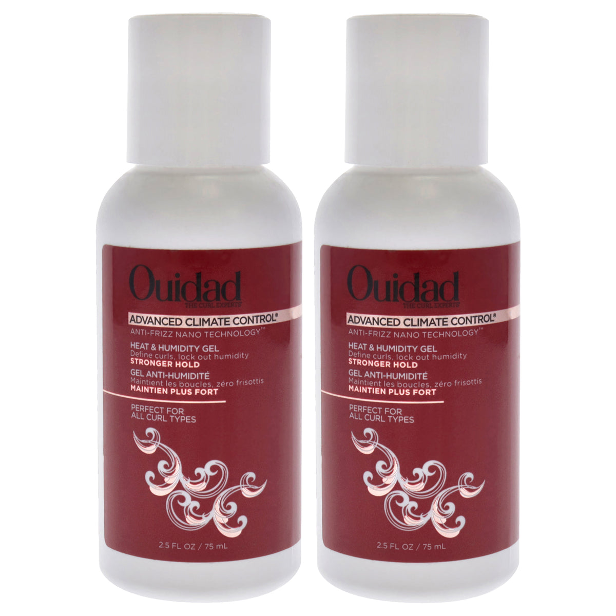 Ouidad Advanced Climate Control Heat and Humidity Gel Stronger Hold Unisex Mixed Hair Care Sets 2.5 FL OZ | 75 ML