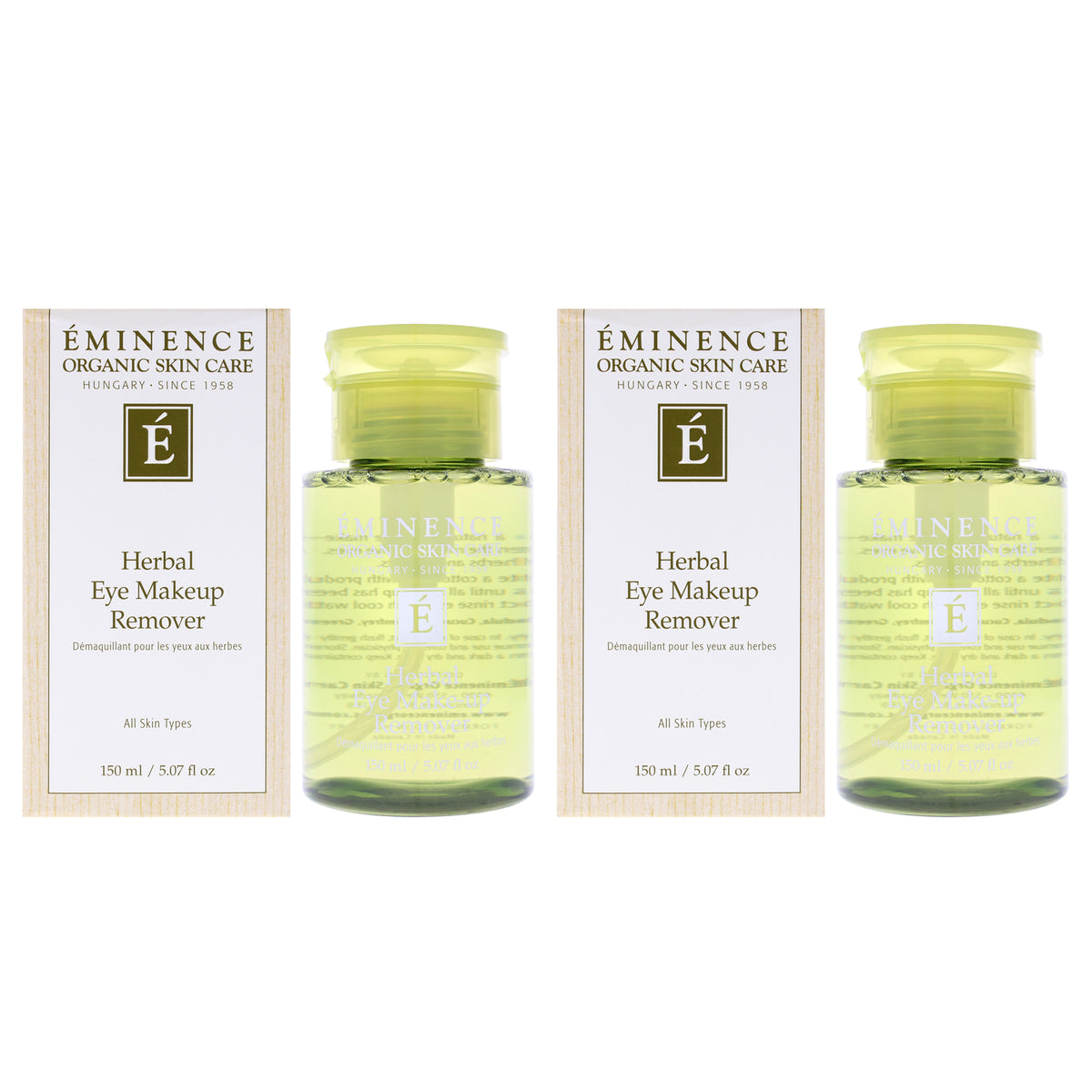 Eminence Herbal Eye Makeup Remover Unisex Makeup Cleansing Wipes 5.07 FL OZ | 150 ML