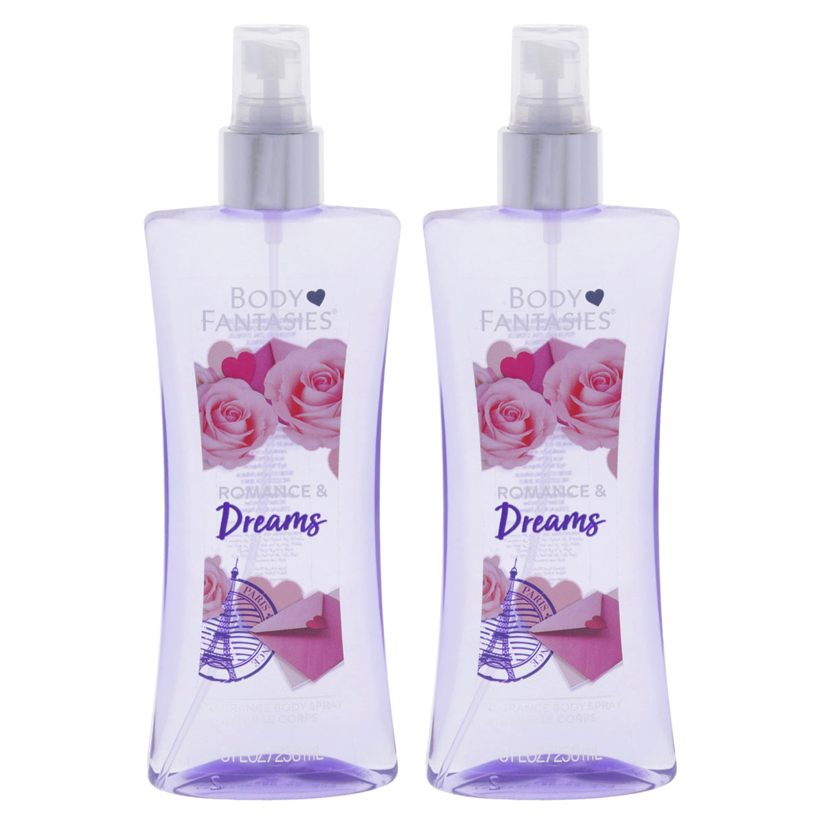 Body Fantasies Romance and Dreams Women's Personal Fragrance Sets 8 FL OZ | 237 ML