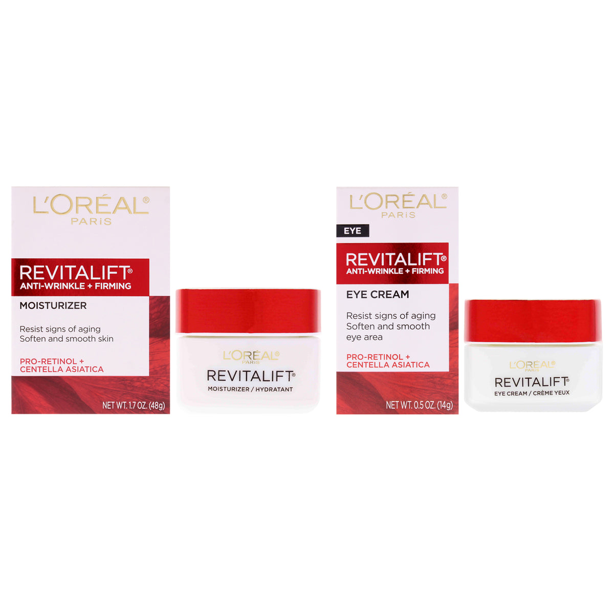LOreal Paris Revitalift Anti Wrinkle Day Cream Kit Unisex Eye Care Sets & Kits 0.5 OZ | 15 ML