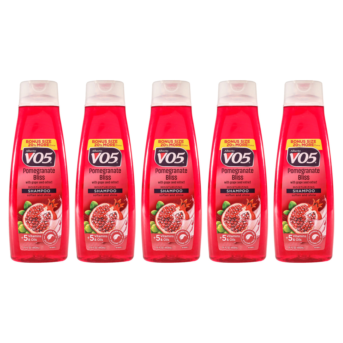 Alberto VO5 Moisturizing Pomegranate Bliss Shampoo Unisex Mixed Hair Care Sets 15 FL OZ | 444 ML