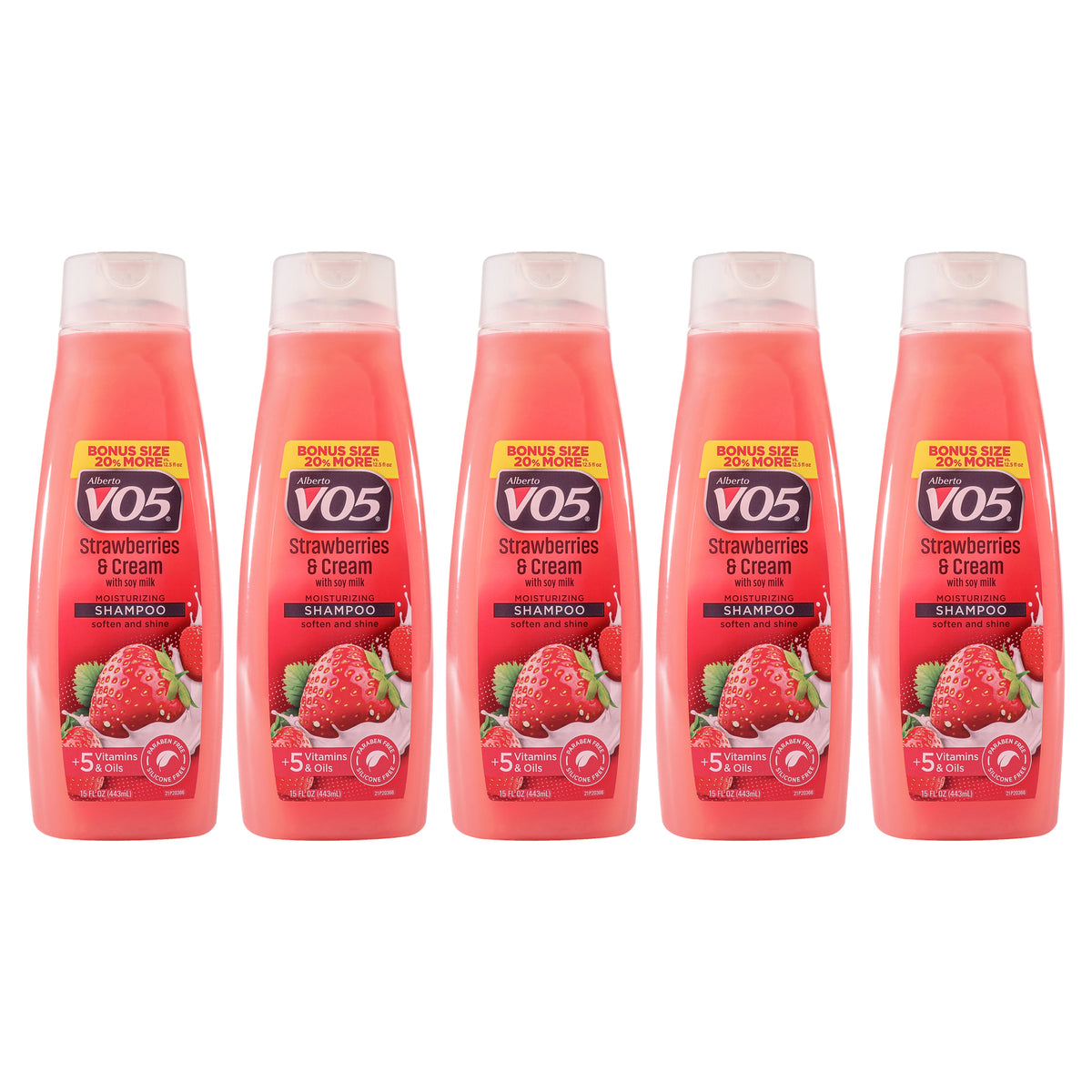 Alberto VO5 Moisturizing Strawberries Cream Shampoo Unisex Mixed Hair Care Sets 15 OZ | 444 ML