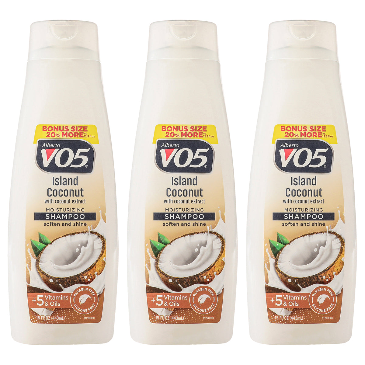Alberto VO5 Moisturizing Island Coconut Shampoo Unisex Mixed Hair Care Sets 15 FL OZ | 444 ML