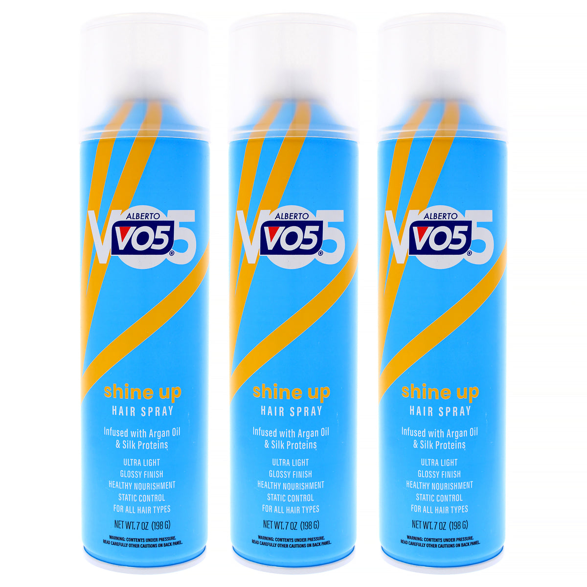 Alberto VO5 Shine Up Hair Spray - Pack of 3 Unisex Mixed Hair Care Sets 7 OZ | 207 ML