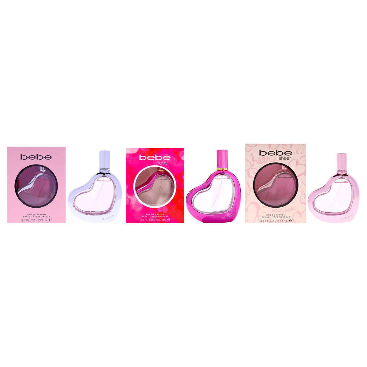 Bebe The Lovely Trio Discovery Kit Women's Personal Fragrance Sets 3.4 FL OZ | 100 ML