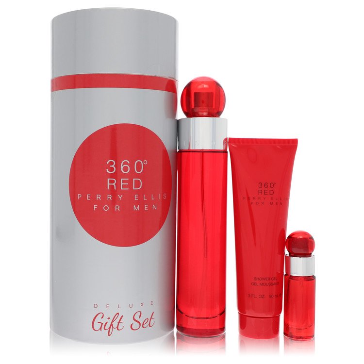 Perry Ellis 360 Red Men's Eau De Toilette Gift Set 3.4 FL OZ | 100 ML