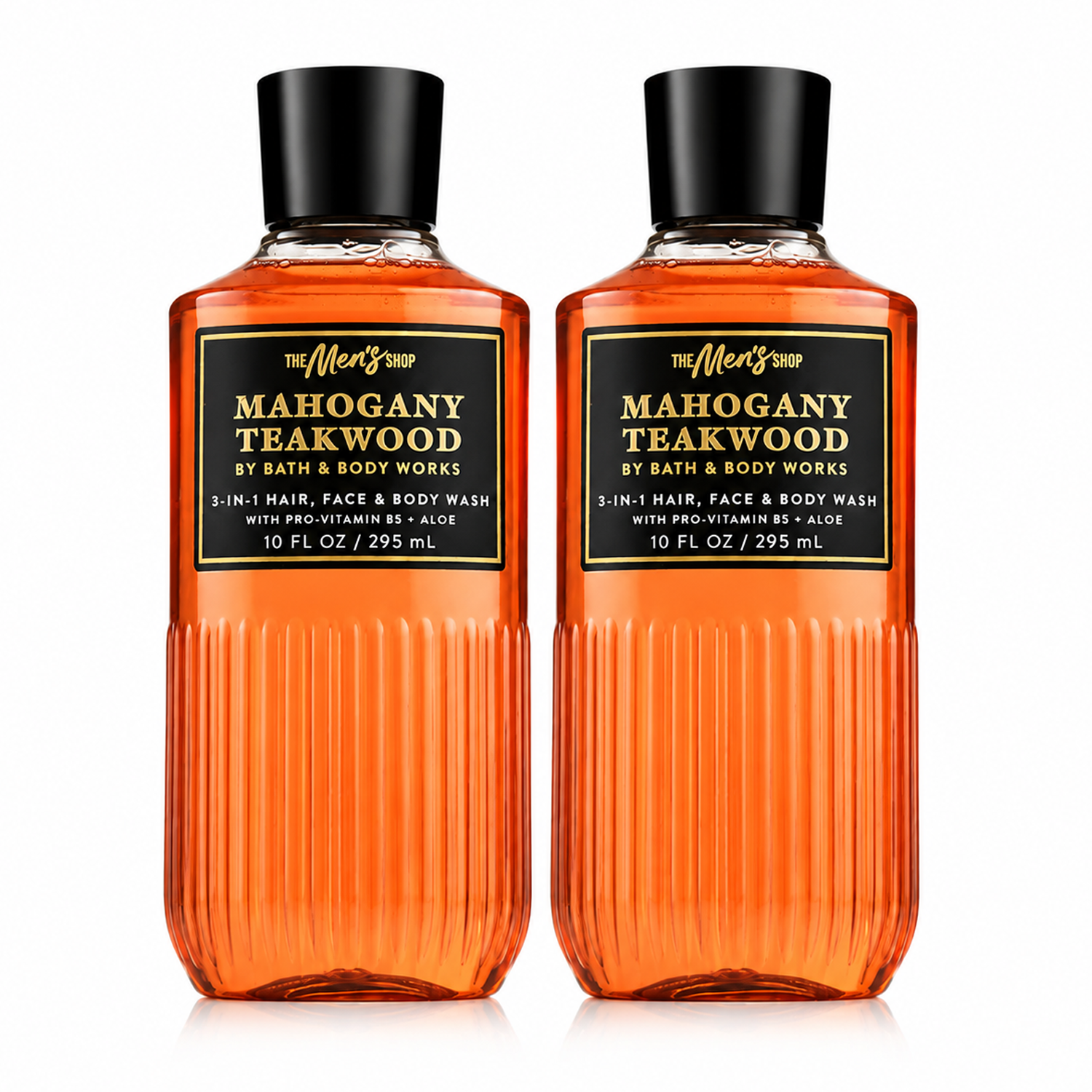 Bath & Body Works BBW Mahogany Teakwood Men's 3-in-1 Hair, Face & Body Wash PACK OF 2