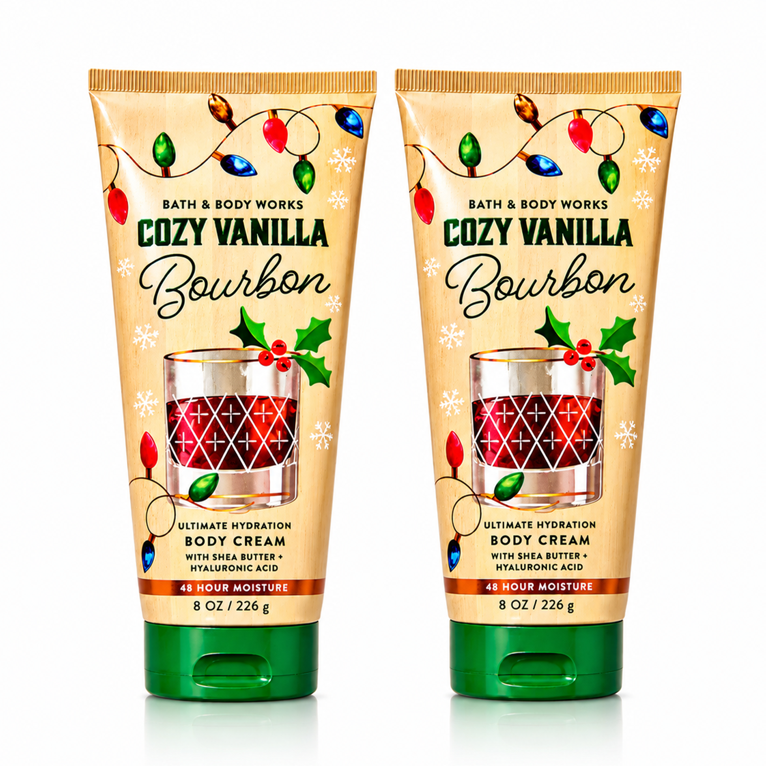 Bath & Body Works BBW Cozy Vanilla Bourbon Women's Body Cream PACK OF 2