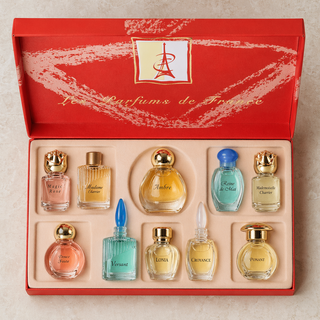 Charrier Parfums – Luxury Perfume Gift Set, 10 Mini Women's Eau de Parfum Fragrances