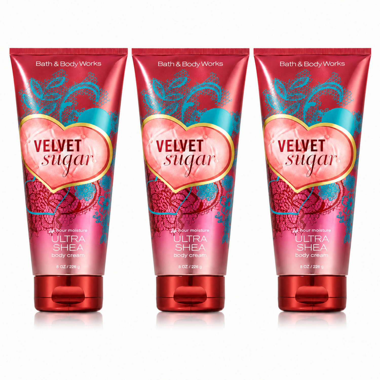Bath & Body Works BBW Velvet Sugar Women's Body Cream PACK OF 3